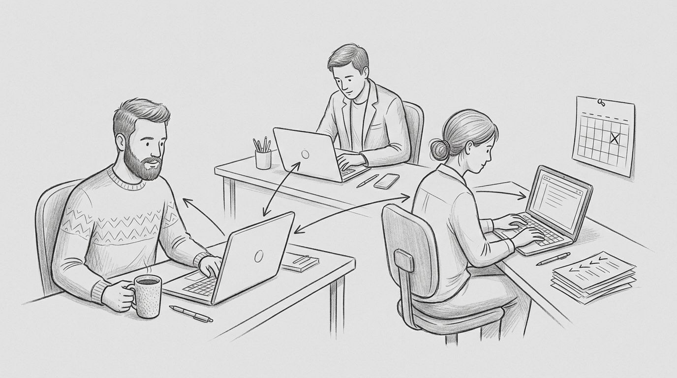 Lavoro asincrono nei team piccoli: come funziona davvero e come migliorare la produttività